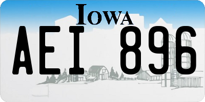 IA license plate AEI896