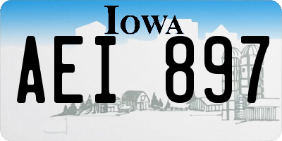IA license plate AEI897