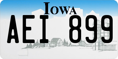 IA license plate AEI899