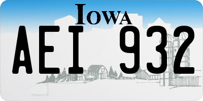 IA license plate AEI932