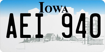 IA license plate AEI940