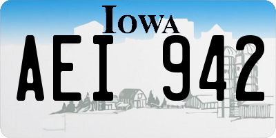 IA license plate AEI942