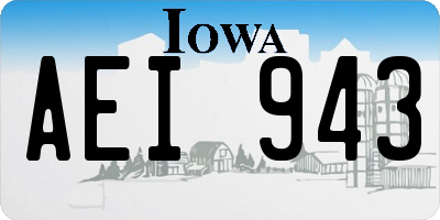 IA license plate AEI943