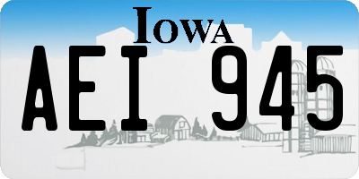 IA license plate AEI945