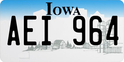 IA license plate AEI964