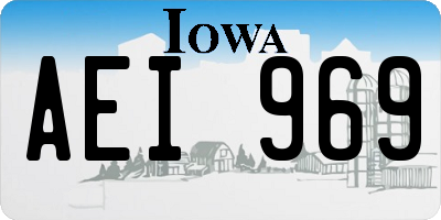 IA license plate AEI969