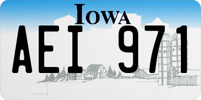 IA license plate AEI971