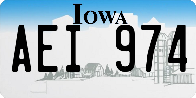IA license plate AEI974