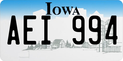 IA license plate AEI994