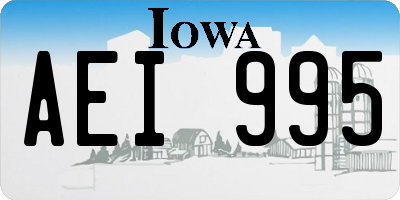 IA license plate AEI995