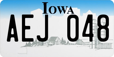 IA license plate AEJ048