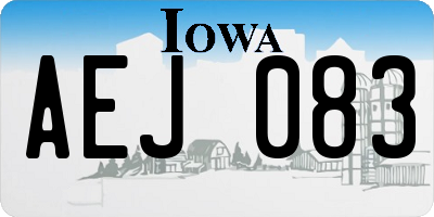 IA license plate AEJ083
