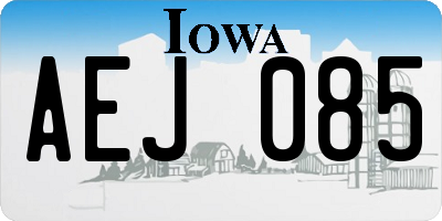 IA license plate AEJ085