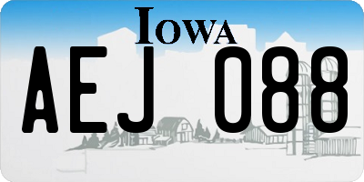 IA license plate AEJ088