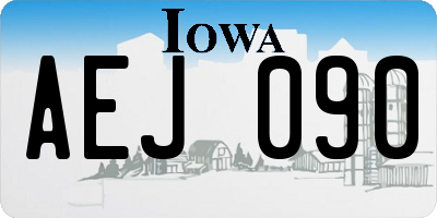 IA license plate AEJ090