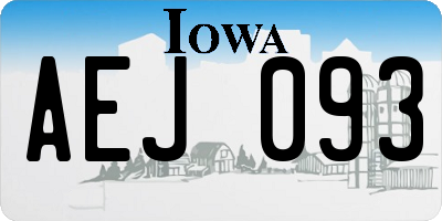 IA license plate AEJ093