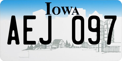 IA license plate AEJ097
