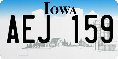 IA license plate AEJ159