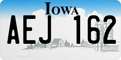 IA license plate AEJ162