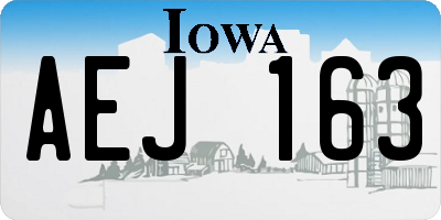 IA license plate AEJ163