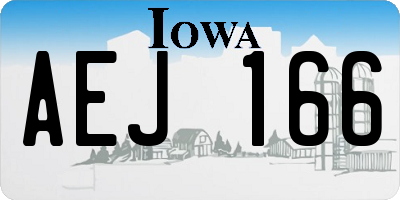 IA license plate AEJ166