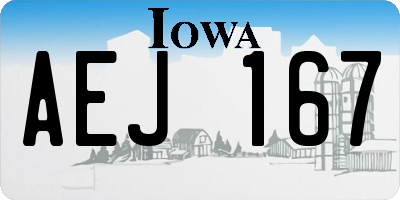 IA license plate AEJ167