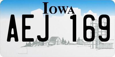 IA license plate AEJ169