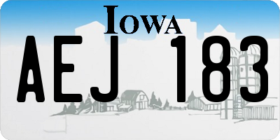 IA license plate AEJ183