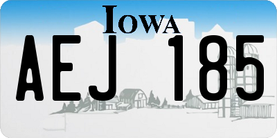IA license plate AEJ185