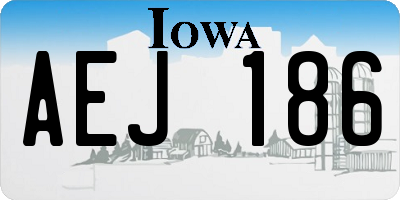 IA license plate AEJ186