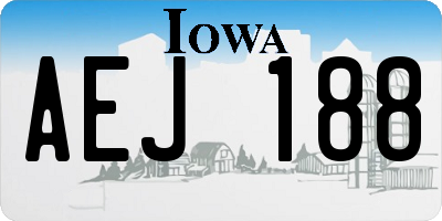 IA license plate AEJ188
