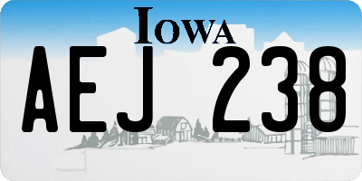 IA license plate AEJ238