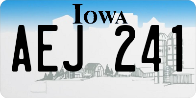 IA license plate AEJ241