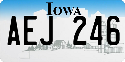 IA license plate AEJ246
