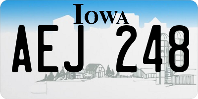 IA license plate AEJ248