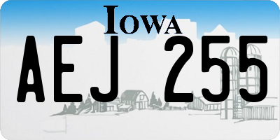 IA license plate AEJ255