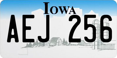 IA license plate AEJ256