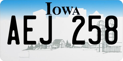 IA license plate AEJ258