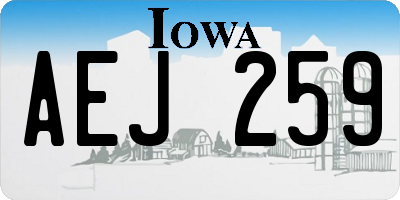 IA license plate AEJ259