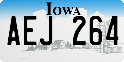 IA license plate AEJ264