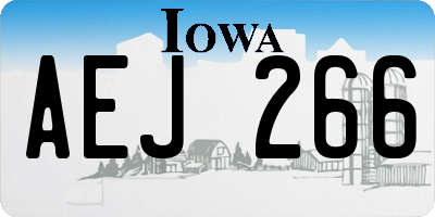 IA license plate AEJ266
