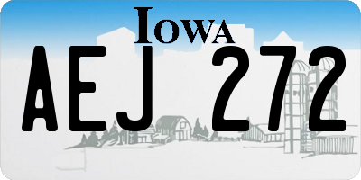 IA license plate AEJ272