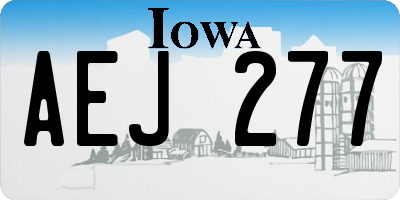 IA license plate AEJ277
