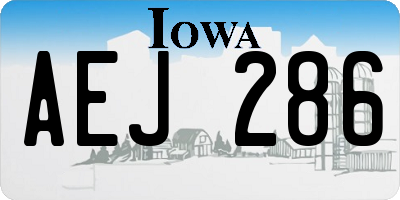 IA license plate AEJ286