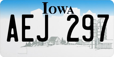 IA license plate AEJ297