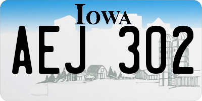IA license plate AEJ302