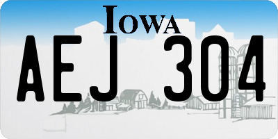IA license plate AEJ304