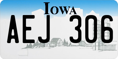 IA license plate AEJ306