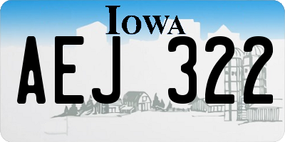 IA license plate AEJ322