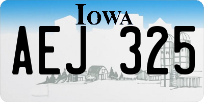 IA license plate AEJ325